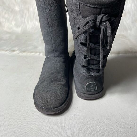 Bearpaw philly gray suede tall boots with wool blend lining &sheep skin size 9 - Picture 1 of 9
